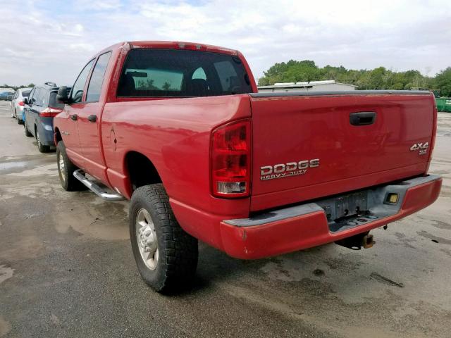 3D7KU28D53G862152 - 2003 DODGE RAM 2500 S Կարմիր լուսանկար 3
