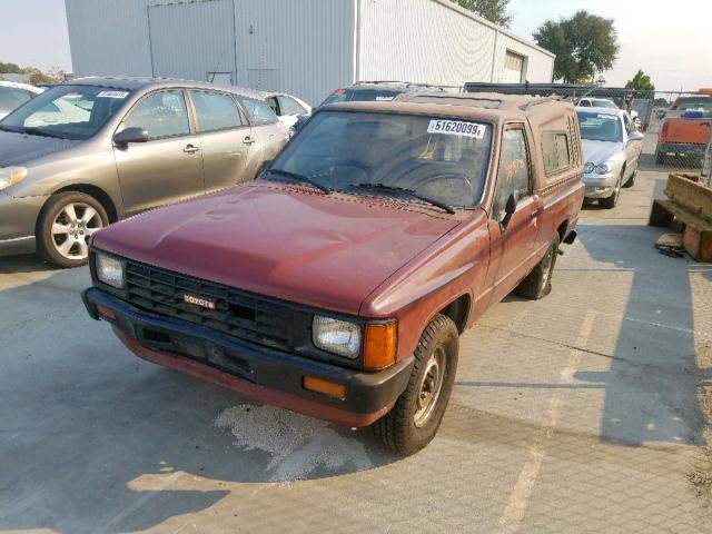 JT4RN50R7G0211047 - 1986 TOYOTA PICKUP 1/2 BURGUNDY photo 2