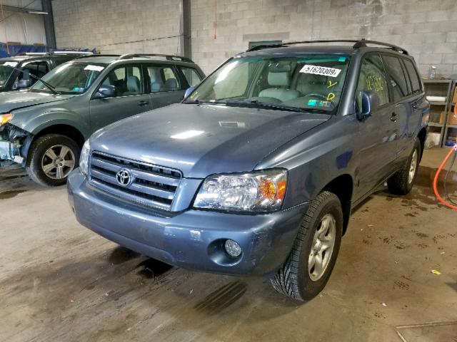 JTEHD21A970047902 - 2007 TOYOTA HIGHLANDER BLUE photo 2