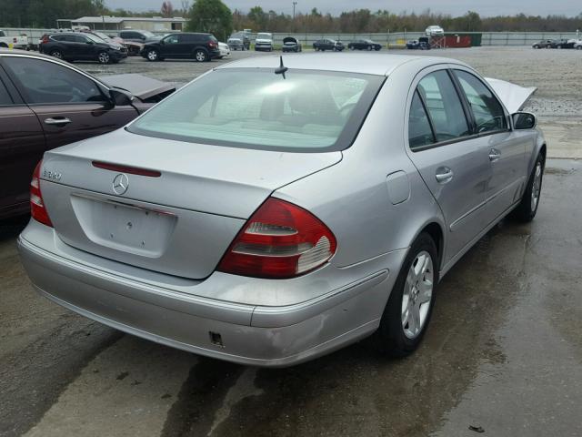 WDBUF65J03A132953 - 2003 MERCEDES-BENZ E 320 SILVER photo 4