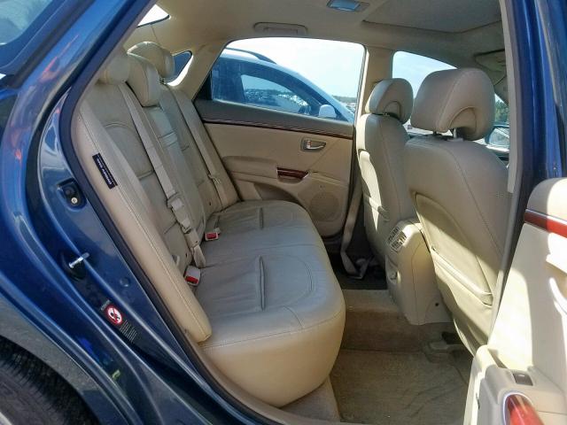 KMHFC46F88A321158 - 2008 HYUNDAI AZERA SE BLUE photo 6