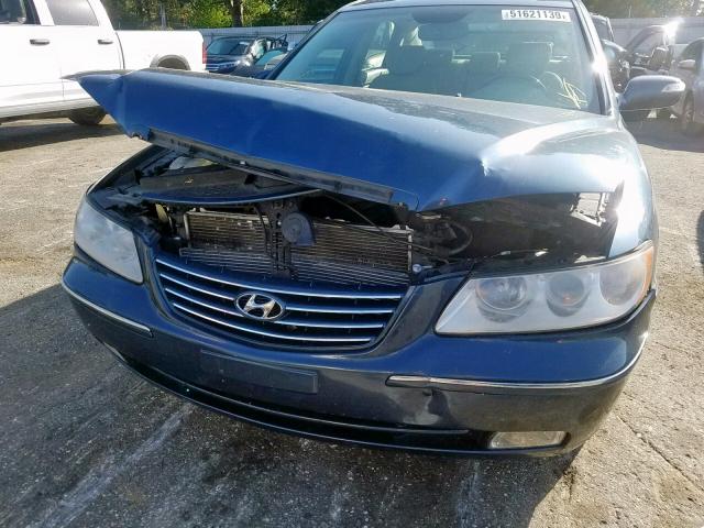 KMHFC46F88A321158 - 2008 HYUNDAI AZERA SE BLUE photo 9