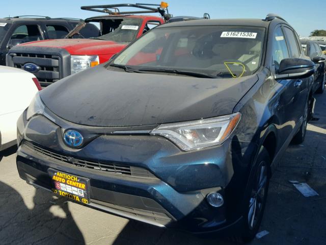 JTMDJREV5JD231963 - 2018 TOYOTA RAV4 HV LI BLUE photo 2