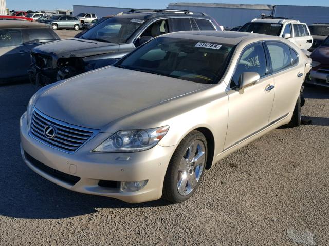 JTHGL5EF4C5045612 - 2012 LEXUS LS 460L GOLD photo 2