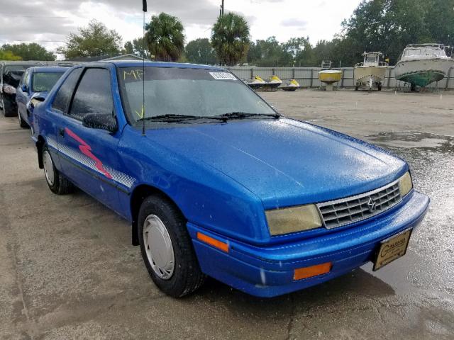 1P3XP24D4NN129307 - 1992 PLYMOUTH SUNDANCE A BLUE photo 1