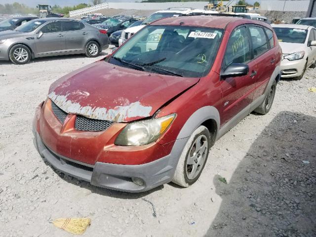 5Y2SL62863Z402742 - 2003 PONTIAC VIBE RED photo 2