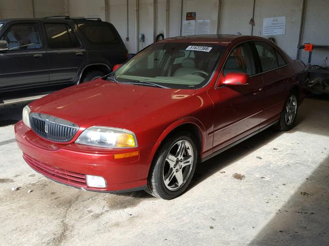 1LNHM87A42Y676861 - 2002 LINCOLN LS BURGUNDY photo 2