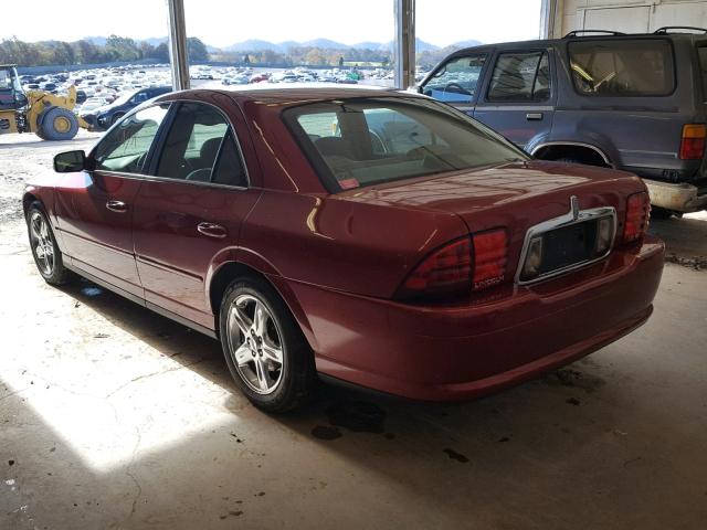 1LNHM87A42Y676861 - 2002 LINCOLN LS BURGUNDY photo 3