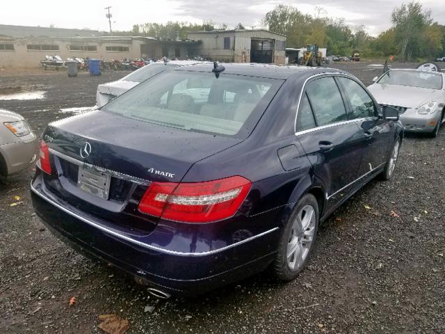 WDDHF8HB0BA359261 - 2011 MERCEDES-BENZ E 350 4MAT BLUE photo 4