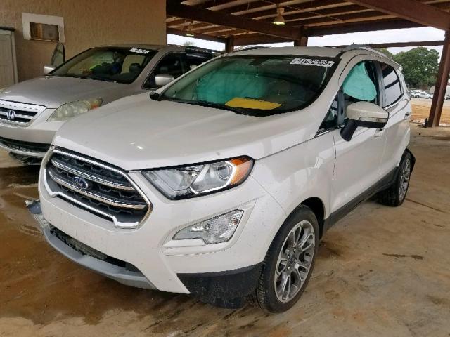 MAJ3P1VE7JC160837 - 2018 FORD ECOSPORT T WHITE photo 2