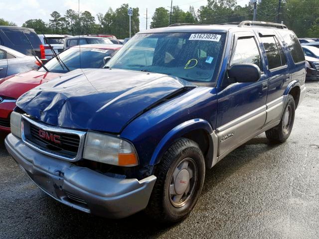 1GKCS13W2X2539297 - 1999 GMC JIMMY BLUE photo 2