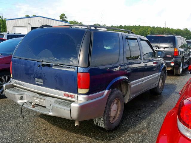 1GKCS13W2X2539297 - 1999 GMC JIMMY BLUE photo 4