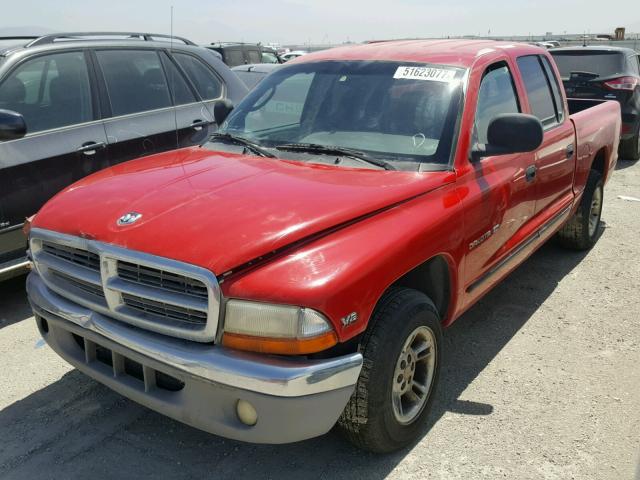 1B7GL2AN5YS772280 - 2000 DODGE DAKOTA QUA RED photo 2