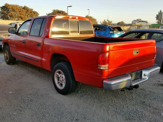 1B7GL2AN5YS772280 - 2000 DODGE DAKOTA QUA RED photo 3