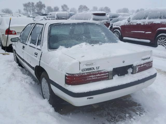 1G1LT53T8PY172627 - 1993 CHEVROLET CORSICA LT WHITE photo 3