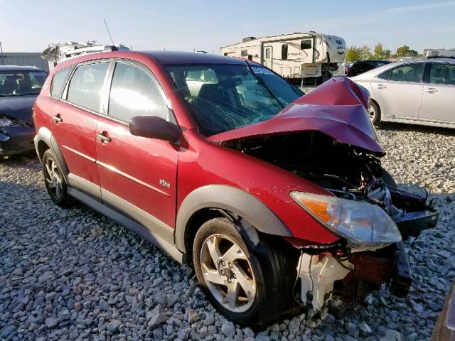 5Y2SL63855Z459807 - 2005 PONTIAC VIBE RED photo 1