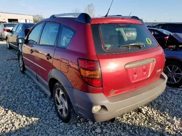 5Y2SL63855Z459807 - 2005 PONTIAC VIBE RED photo 3