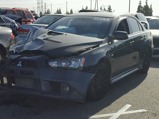 JA32W8FV1BU025962 - 2011 MITSUBISHI LANCER EVO BLACK photo 2