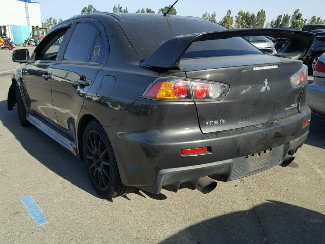 JA32W8FV1BU025962 - 2011 MITSUBISHI LANCER EVO BLACK photo 3