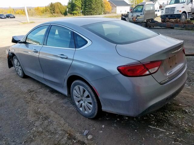 1C3CCCFB9FN600725 - 2015 CHRYSLER 200 LX GRAY photo 3