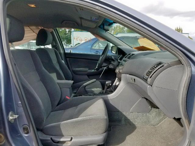 1HGCM56487A206522 - 2007 HONDA ACCORD LX BLUE photo 5