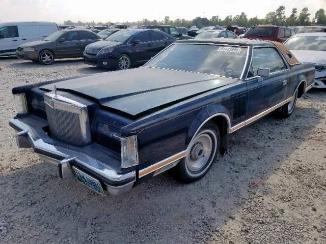 7Y89A862701 - 1977 LINCOLN CONTINENTA BLUE photo 2