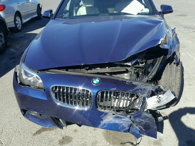 WBA5B1C57FG127693 - 2015 BMW 535 I BLUE photo 7