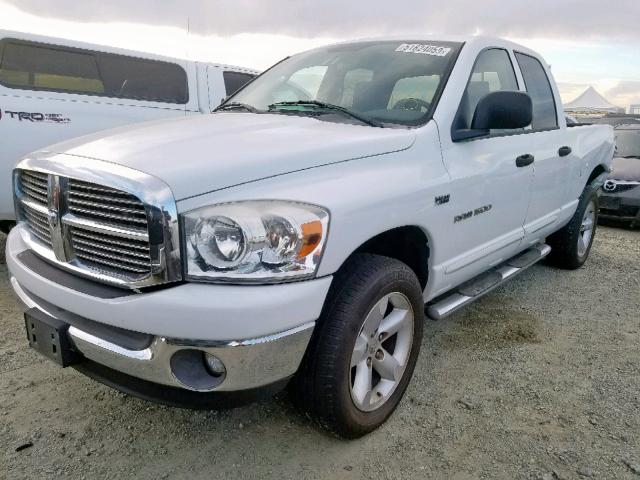 1D7HA18297S162127 - 2007 DODGE RAM 1500 S WHITE photo 2