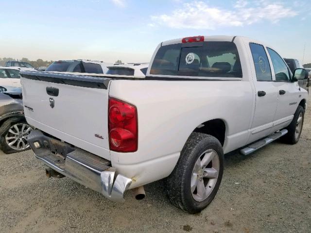 1D7HA18297S162127 - 2007 DODGE RAM 1500 S WHITE photo 4