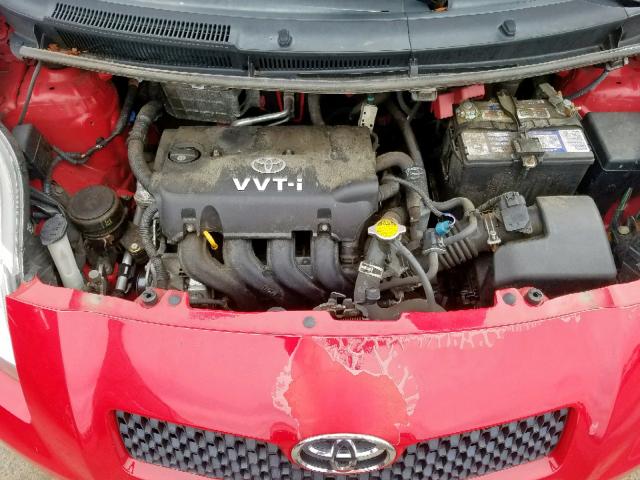 JTDJT923385161531 - 2008 TOYOTA YARIS RED photo 7