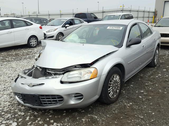 1C3EL46R62N351273 - 2002 CHRYSLER SEBRING LX SILVER photo 2