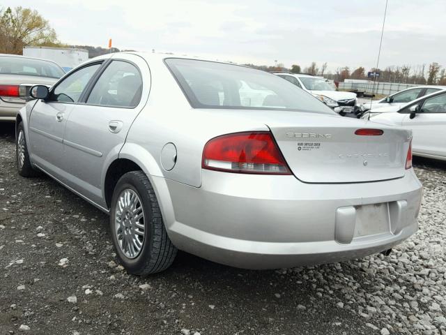 1C3EL46R62N351273 - 2002 CHRYSLER SEBRING LX SILVER photo 3