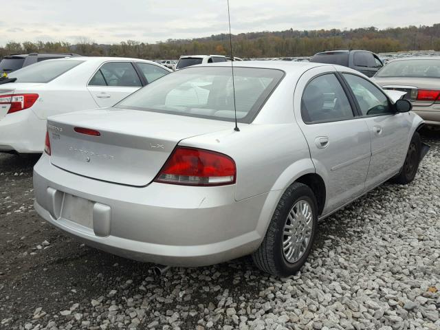 1C3EL46R62N351273 - 2002 CHRYSLER SEBRING LX SILVER photo 4