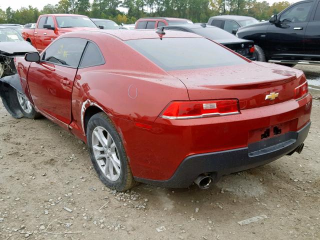 2G1FB1E32F9287670 - 2015 CHEVROLET CAMARO LS RED photo 3