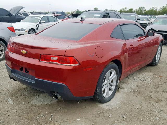 2G1FB1E32F9287670 - 2015 CHEVROLET CAMARO LS RED photo 4