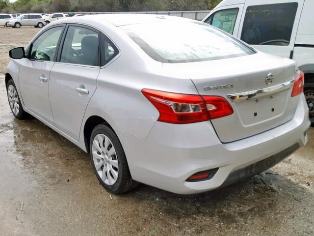 3N1AB7AP7HL647015 - 2017 NISSAN SENTRA SV SILVER photo 3