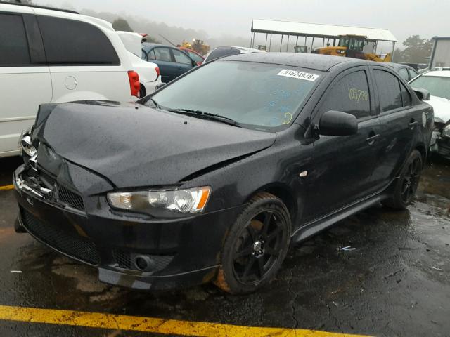 JA32U8FW8BU043566 - 2011 MITSUBISHI LANCER GTS BLACK photo 2