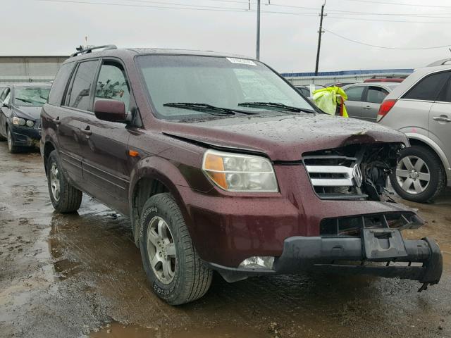 5FNYF18368B040067 - 2008 HONDA PILOT SE BURGUNDY photo 1