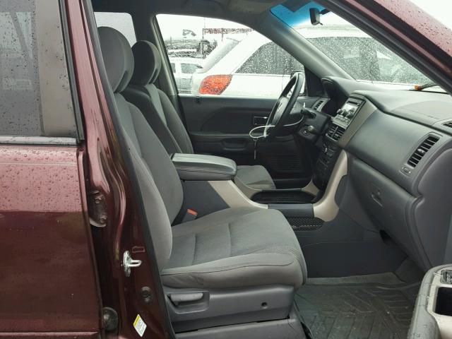 5FNYF18368B040067 - 2008 HONDA PILOT SE BURGUNDY photo 5