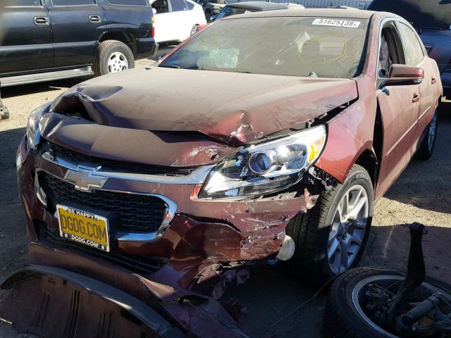 1G11C5SL6FF217714 - 2015 CHEVROLET MALIBU 1LT BURGUNDY photo 2