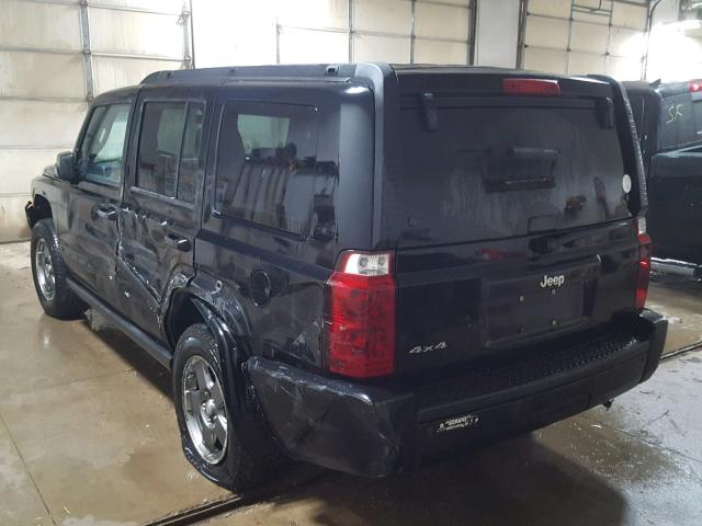 1J8HG48K86C144018 - 2006 JEEP COMMANDER BLACK photo 3