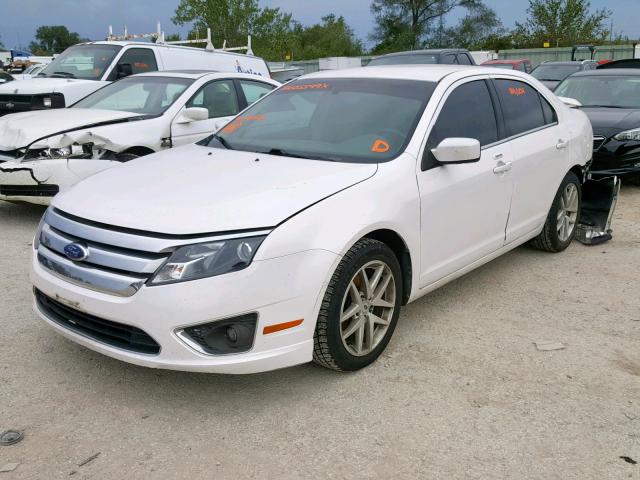 3FAHP0JA9BR258502 - 2011 FORD FUSION SEL WHITE photo 2