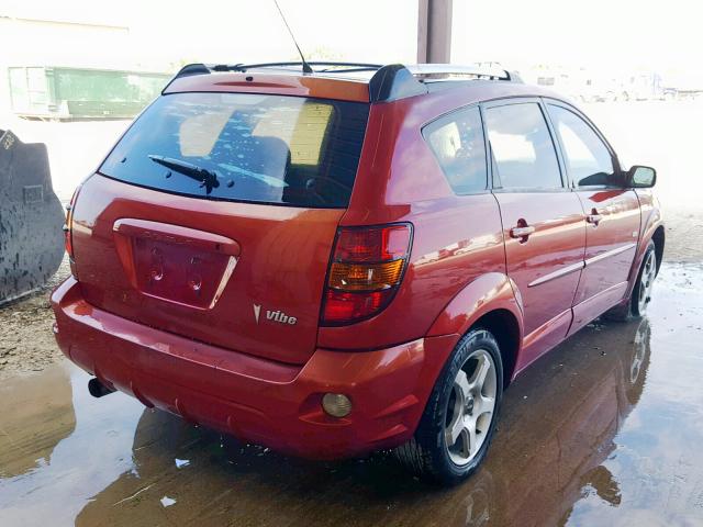 5Y2SL62894Z437163 - 2004 PONTIAC VIBE RED photo 4