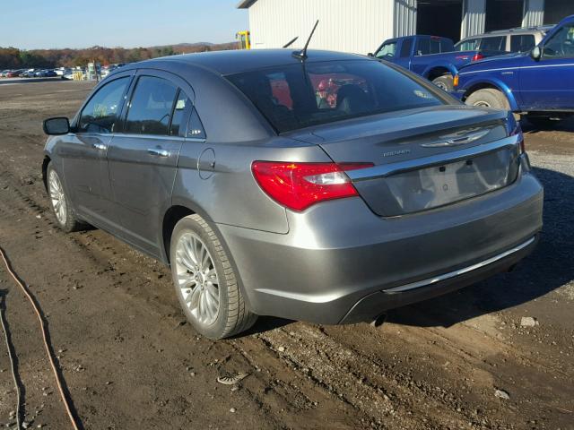 1C3CCBCG1DN612018 - 2013 CHRYSLER 200 LIMITE GRAY photo 3