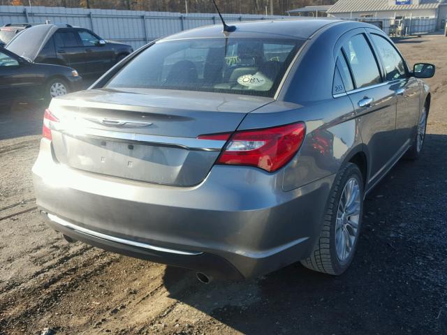 1C3CCBCG1DN612018 - 2013 CHRYSLER 200 LIMITE GRAY photo 4