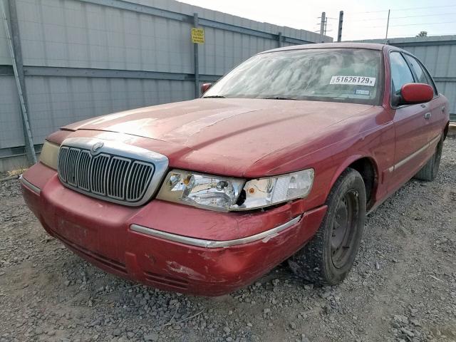 2MEFM74W9XX694039 - 1999 MERCURY GRAND MARQ RED photo 2