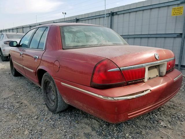 2MEFM74W9XX694039 - 1999 MERCURY GRAND MARQ RED photo 3