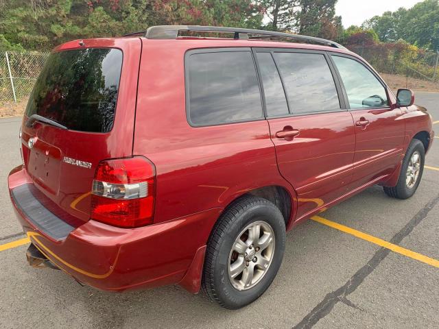 JTEEP21A040055151 - 2004 TOYOTA HIGHLANDER RED photo 4