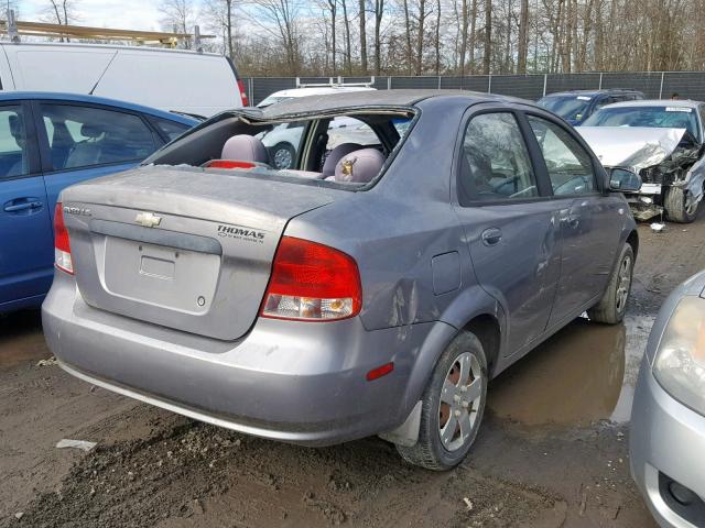 KL1TD56696B532166 - 2006 CHEVROLET AVEO BASE ვერცხლისფერი ფოტო 4