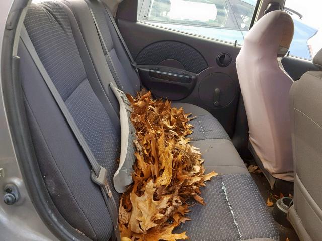 KL1TD56696B532166 - 2006 CHEVROLET AVEO BASE ვერცხლისფერი ფოტო 6